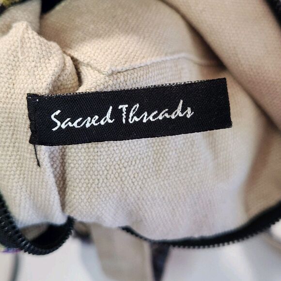 Sacred Threads Vintage Y2K Boho Crossbody Bag Purse 100% Cotton Hippie Handbag - Picture 8 of 15